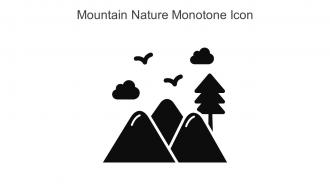 Mountain Nature Monotone Icon In Powerpoint Pptx Png And Editable Eps Format