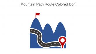 Mountain Path Route Colored Icon In Powerpoint Pptx Png And Editable Eps Format