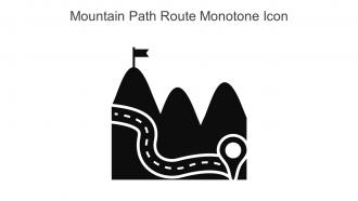 Mountain Path Route Monotone Icon In Powerpoint Pptx Png And Editable Eps Format