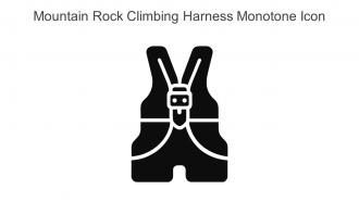 Mountain Rock Climbing Harness Monotone Icon In Powerpoint Pptx Png And Editable Eps Format