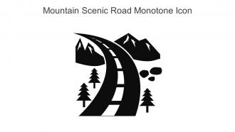 Mountain Scenic Road Monotone Icon In Powerpoint Pptx Png And Editable Eps Format