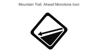 Mountain Trail  Ahead Monotone Icon In Powerpoint Pptx Png And Editable Eps Format