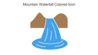 Mountain Waterfall Colored Icon In Powerpoint Pptx Png And Editable Eps Format