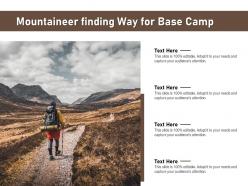 Mountaineer Finding Way For Base Camp