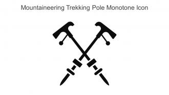 Mountaineering Trekking Pole Monotone Icon In Powerpoint Pptx Png And Editable Eps Format