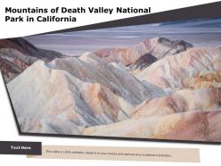 Mountains of death valley national park in california