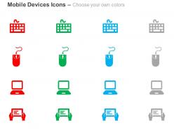 Mouse computer and keyboard laptop ppt icons graphics