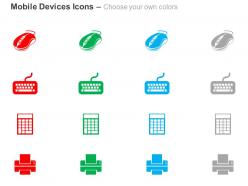 Mouse keyboard calculator for domestic use ppt icons graphics