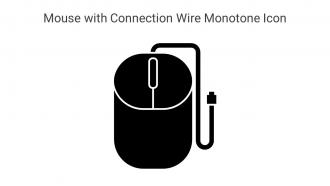 Mouse With Connection Wire Monotone Icon In Powerpoint Pptx Png And Editable Eps Format