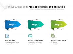 Move ahead with project initiation and execution