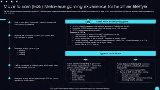 Move To Experience For Healthier Lifestyle Unveiling Opportunities Associated With Metaverse World AI SS V