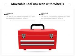 Moveable Tool Box Icon With Wheels
