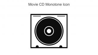 Movie CD Monotone Icon In Powerpoint Pptx Png And Editable Eps Format