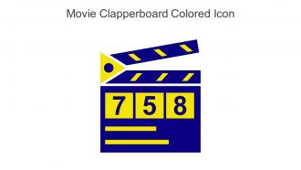 Movie Clapperboard Colored Icon In Powerpoint Pptx Png And Editable Eps Format