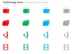 Movie recording icons technology ppt icons graphics