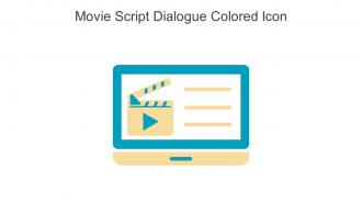 Movie Script Dialogue Colored Icon In Powerpoint Pptx Png And Editable Eps Format