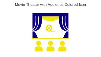Movie Theater With Audience Colored Icon In Powerpoint Pptx Png And Editable Eps Format