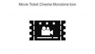 Movie Ticket Cinema Monotone Icon In Powerpoint Pptx Png And Editable Eps Format