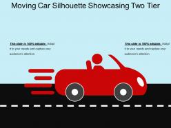 Moving car silhouette showcasing two tier