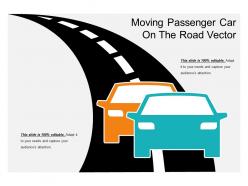 Moving passenger car on the road vector