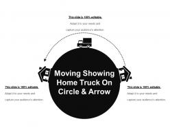 Moving showing home truck on circle and arrow