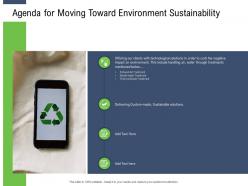 Moving Toward Environment Sustainability Agenda For Moving Toward Environment Sustainability Ppt Diagrams