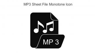 MP3 Sheet File Monotone Icon In Powerpoint Pptx Png And Editable Eps Format