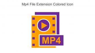 Mp4 File Extension Colored Icon In Powerpoint Pptx Png And Editable Eps Format