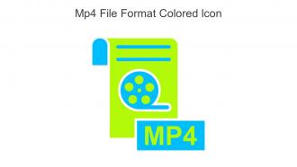 Mp4 File Format Colored Icon In Powerpoint Pptx Png And Editable Eps Format