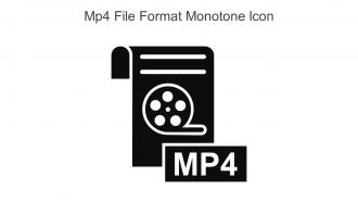 Mp4 File Format Monotone Icon In Powerpoint Pptx Png And Editable Eps Format