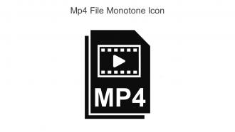 Mp4 File Monotone Icon In Powerpoint Pptx Png And Editable Eps Format
