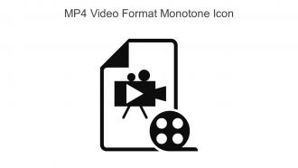 MP4 Video Format Monotone Icon In Powerpoint Pptx Png And Editable Eps Format