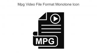Mpg Video File Format Monotone Icon In Powerpoint Pptx Png And Editable Eps Format