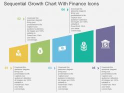 Mr sequential growth chart with finance icons flat powerpoint design