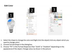Mr seven piece bulb design puzzle for idea generation powerpoint temptate