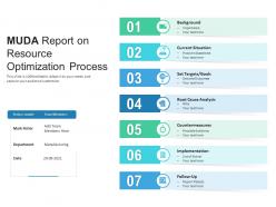 Muda report on resource optimization process