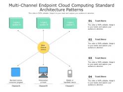 Multi channel endpoint cloud computing standard architecture patterns ppt presentation diagram