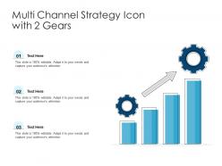 Multi channel strategy icon with 2 gears