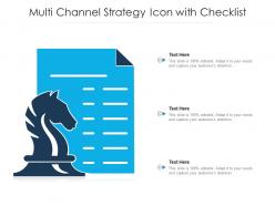 Multi channel strategy icon with checklist
