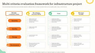 Multi Criteria Evaluation Framework For Infrastructure Project