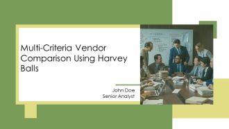 Multi Criteria Vendor Comparison Using Harvey Balls PPT Slides AT