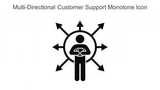 Multi Directional Customer Support Monotone Icon In Powerpoint Pptx Png And Editable Eps Format