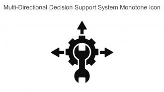 Multi Directional Decision Support System Monotone Icon In Powerpoint Pptx Png And Editable Eps Format