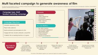Multi Faceted Campaign To Generate Awareness Marketing Strategies For Film Productio Strategy SS V