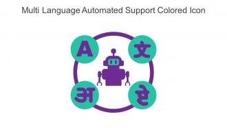 Multi Language Automated Support Colored Icon In Powerpoint Pptx Png And Editable Eps Format
