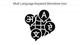 Multi Language Keyword Monotone Icon In Powerpoint Pptx Png And Editable Eps Format