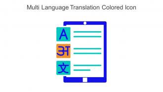 Multi Language Translation Colored Icon In Powerpoint Pptx Png And Editable Eps Format