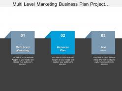Multi level marketing business plan project management governance cpb