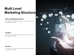 Multi level marketing structure ppt powerpoint presentation layouts show cpb