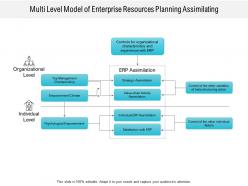 Multi level model of enterprise resources planning assimilating
